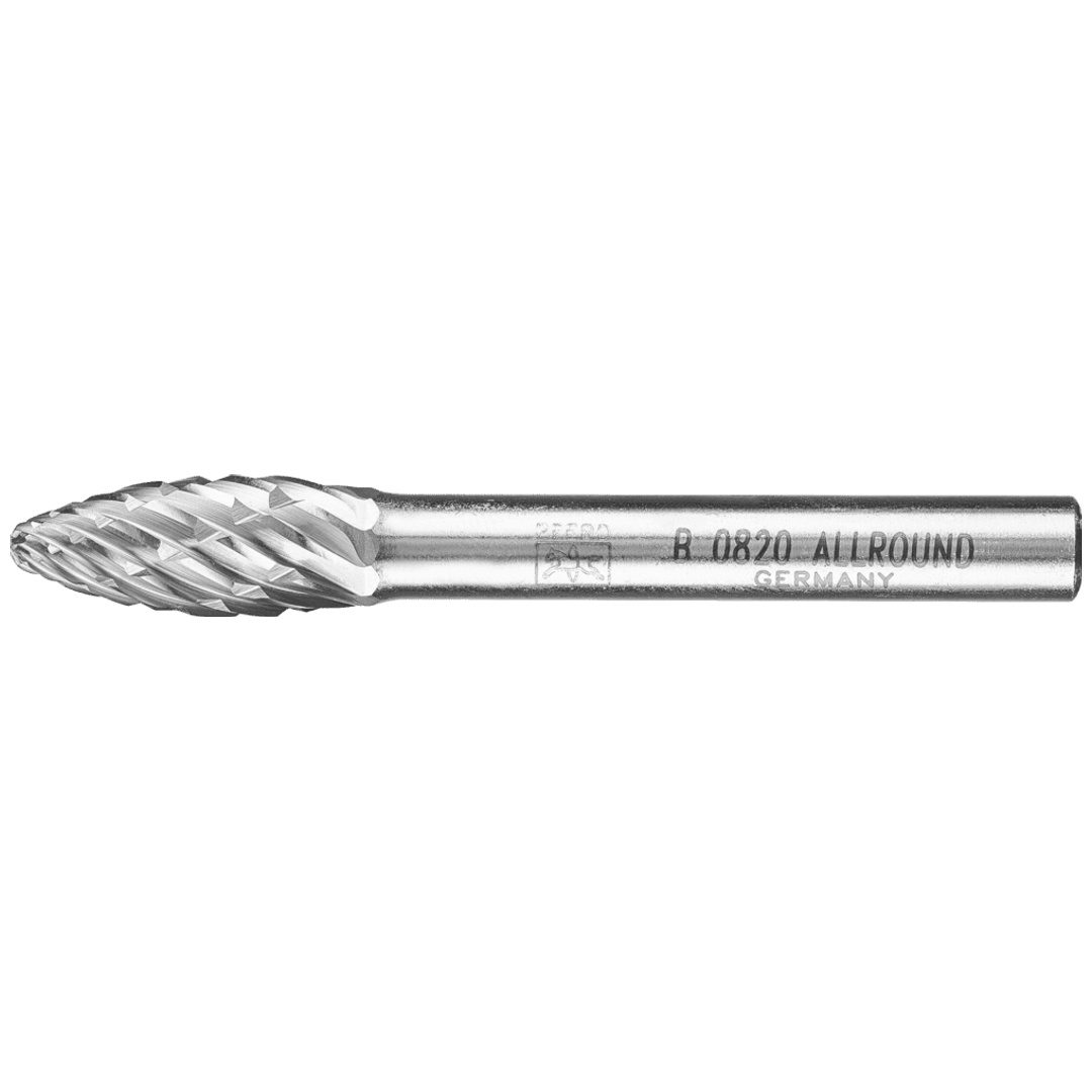 PFERD TOOLS Hartmetall Hochleistungsfrässtift ALLROUND Flamme B Ø 08x20mm Schaft-Ø 6 mm universal grob
