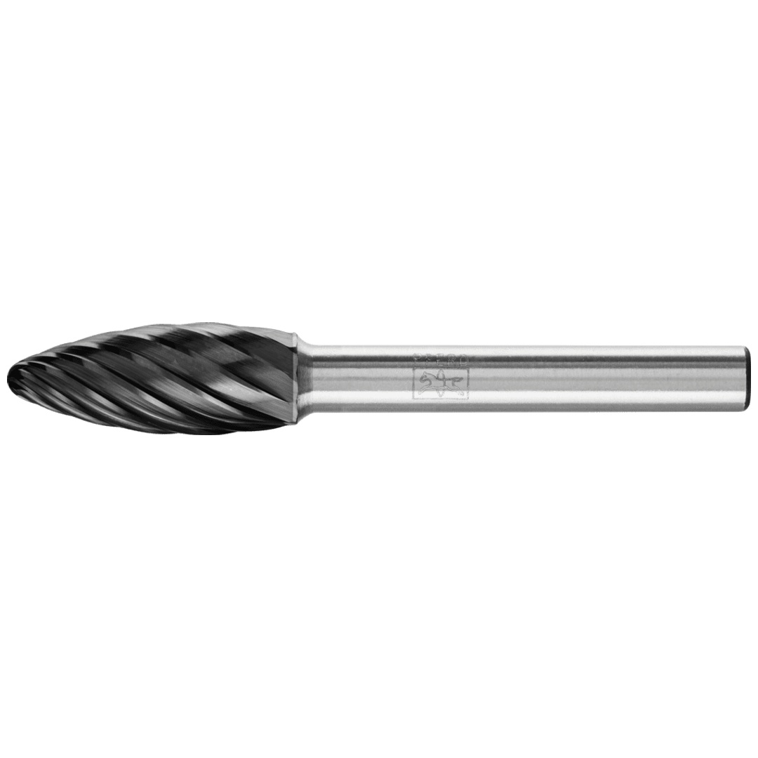 PFERD TOOLS Hartmetall Hochleistungsfrässtift INOX Flamme B Ø 10x25 mm Schaft-Ø 6 mm HICOAT für Edelstahl