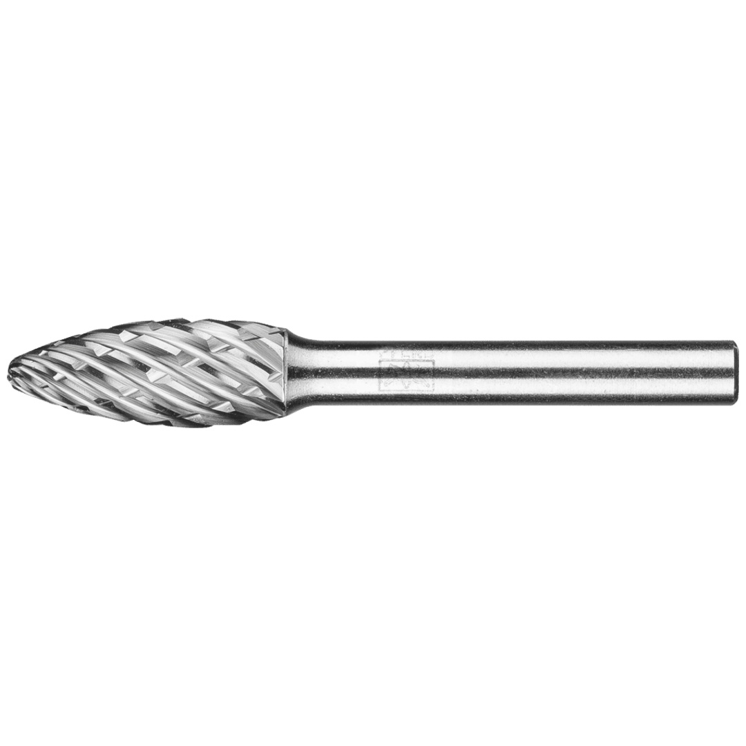 PFERD TOOLS Hartmetall Hochleistungsfrässtift STEEL Flamme B Ø 10x25 mm Schaft-Ø 6 mm für Stahl