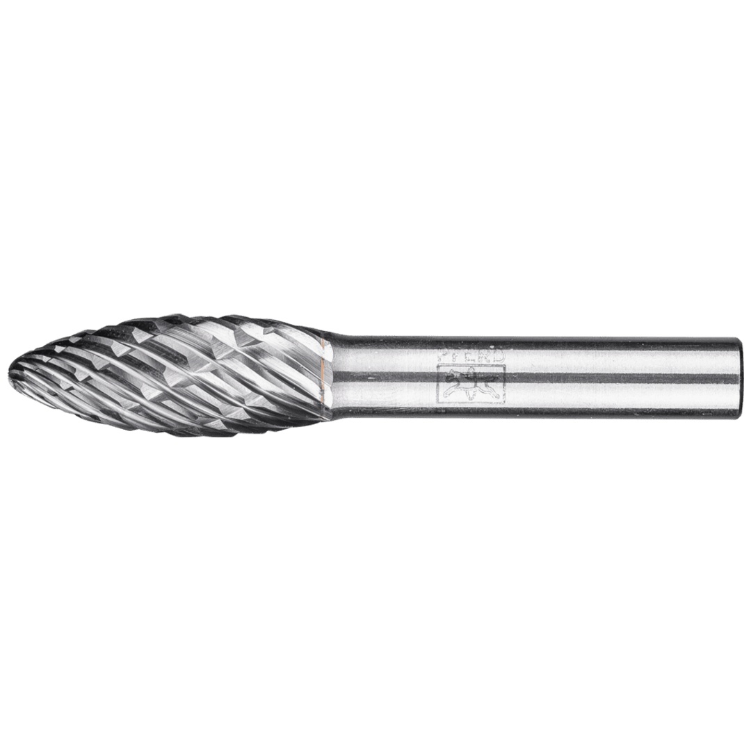 PFERD TOOLS Hartmetall Hochleistungsfrässtift CAST Flamme B Ø 12x30mm Schaft-Ø 8 mm für Gußeisen