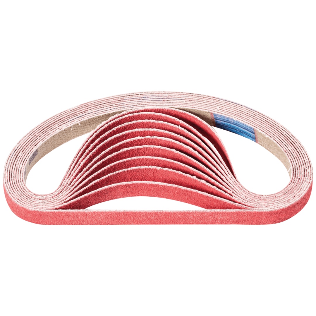 PFERD TOOLS Keramikkorn Schleifband BA 10x330mm CO-COOL120 für Edelstahl-Schliff mit Bandschleifer (100)