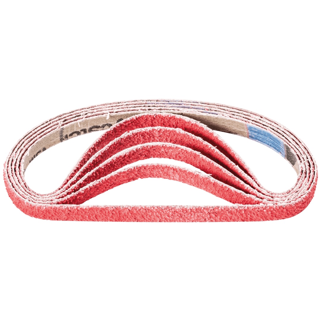 PFERD TOOLS Keramikkorn Schleifband BA 10x330mm CO-COOL40 für Edelstahl-Schliff mit Bandschleifer (100)