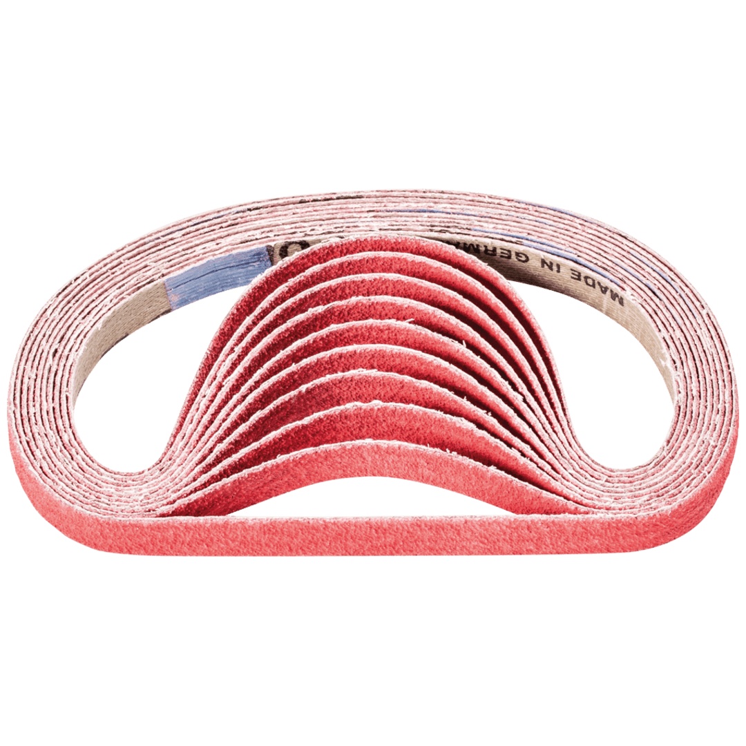 PFERD TOOLS Keramikkorn Schleifband BA 10x330mm CO-COOL80 für Edelstahl-Schliff mit Bandschleifer (100)