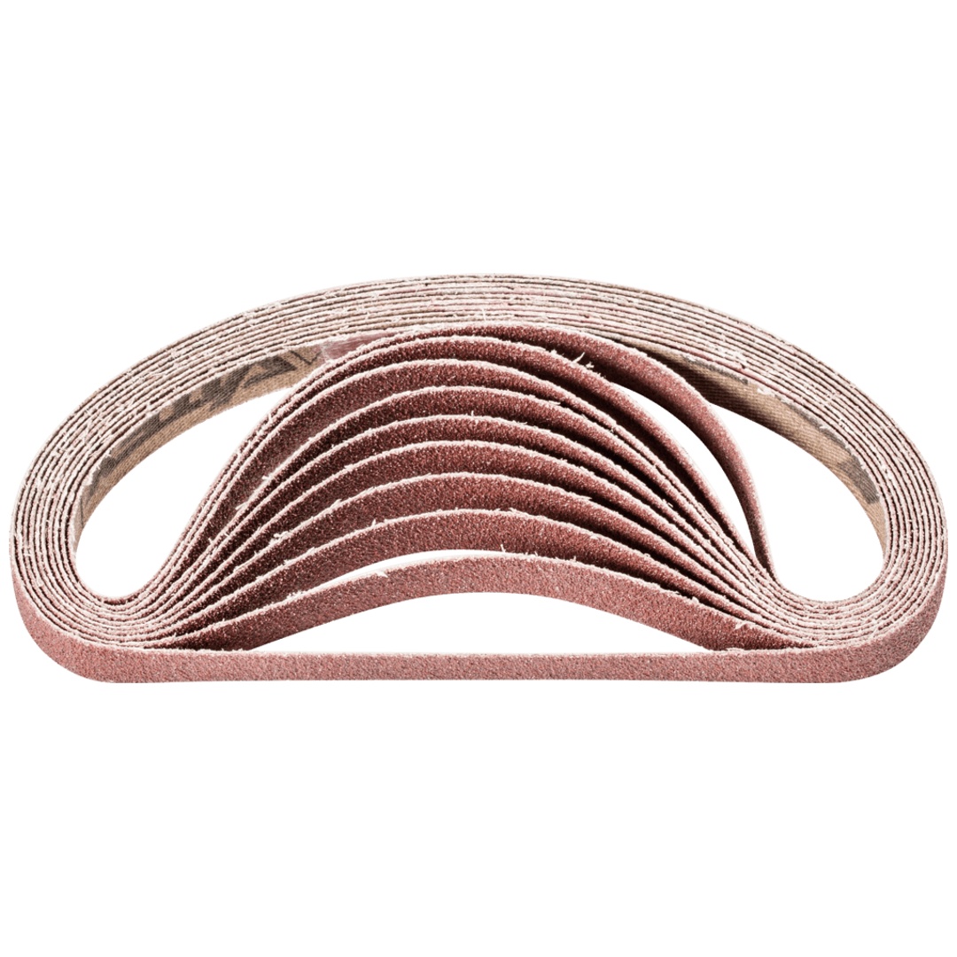 PFERD TOOLS Korund Schleifband BA 10x330mm A80 für universelle Anwendung mit Bandschleifer (100)