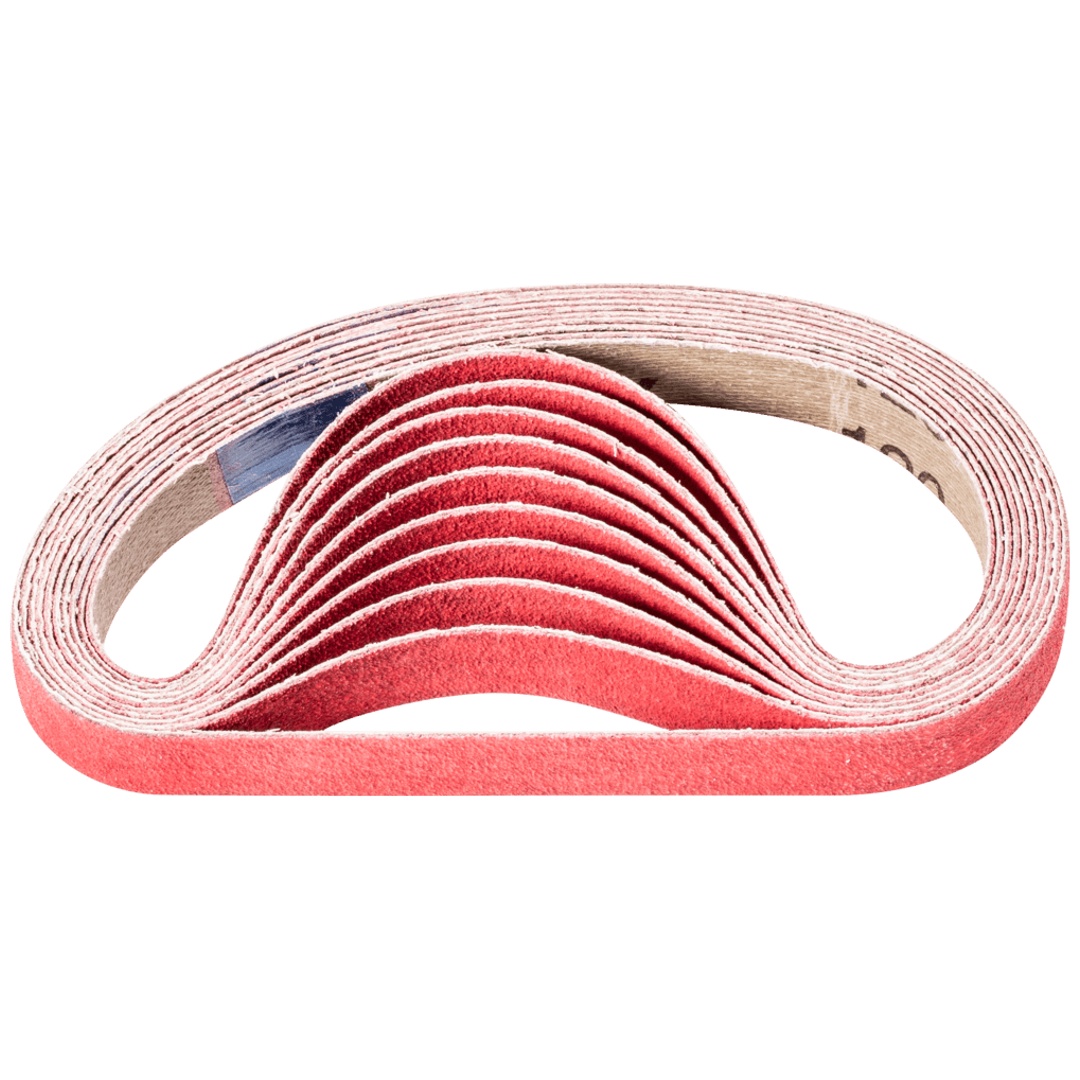 PFERD TOOLS Keramikkorn Schleifband BA 12x305 mm CO-COOL120 für Edelstahl-Schliff mit Bandschleifer (100)