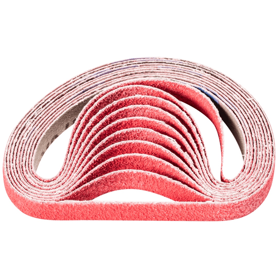 PFERD TOOLS Keramikkorn Schleifband BA 12x305 mm CO-COOL60 für Edelstahl-Schliff mit Bandschleifer (100)