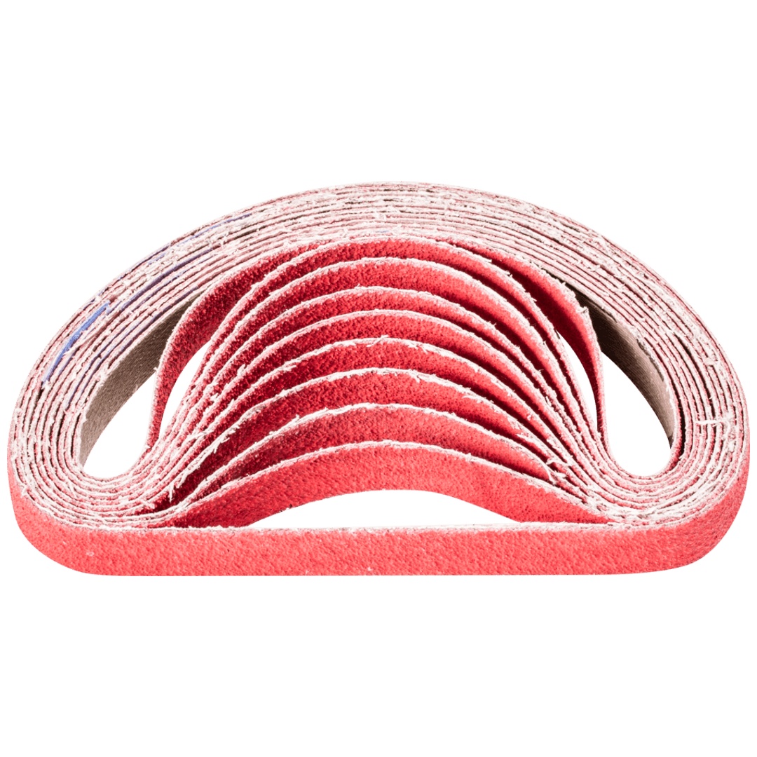 PFERD TOOLS Keramikkorn Schleifband BA 12x305 mm CO-COOL80 für Edelstahl-Schliff mit Bandschleifer (100)