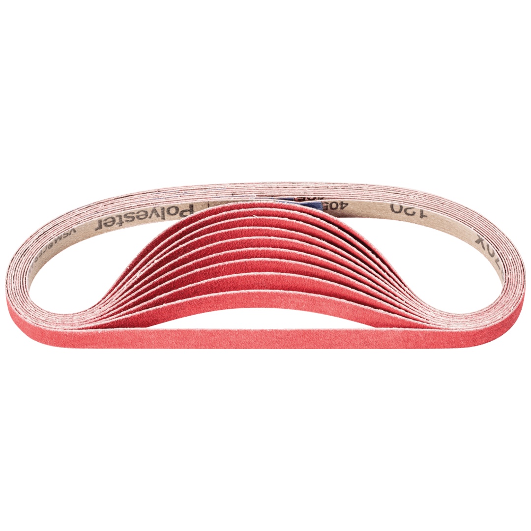 PFERD TOOLS Keramikkorn Schleifband BA 12x520mm CO-COOL120 für Edelstahl-Schliff mit Bandschleifer (100)