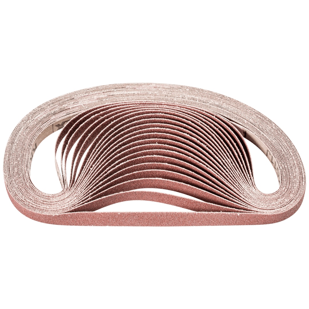 PFERD TOOLS Korund Schleifband BA 12x520mm A80 für universelle Anwendung mit Bandschleifer (100)
