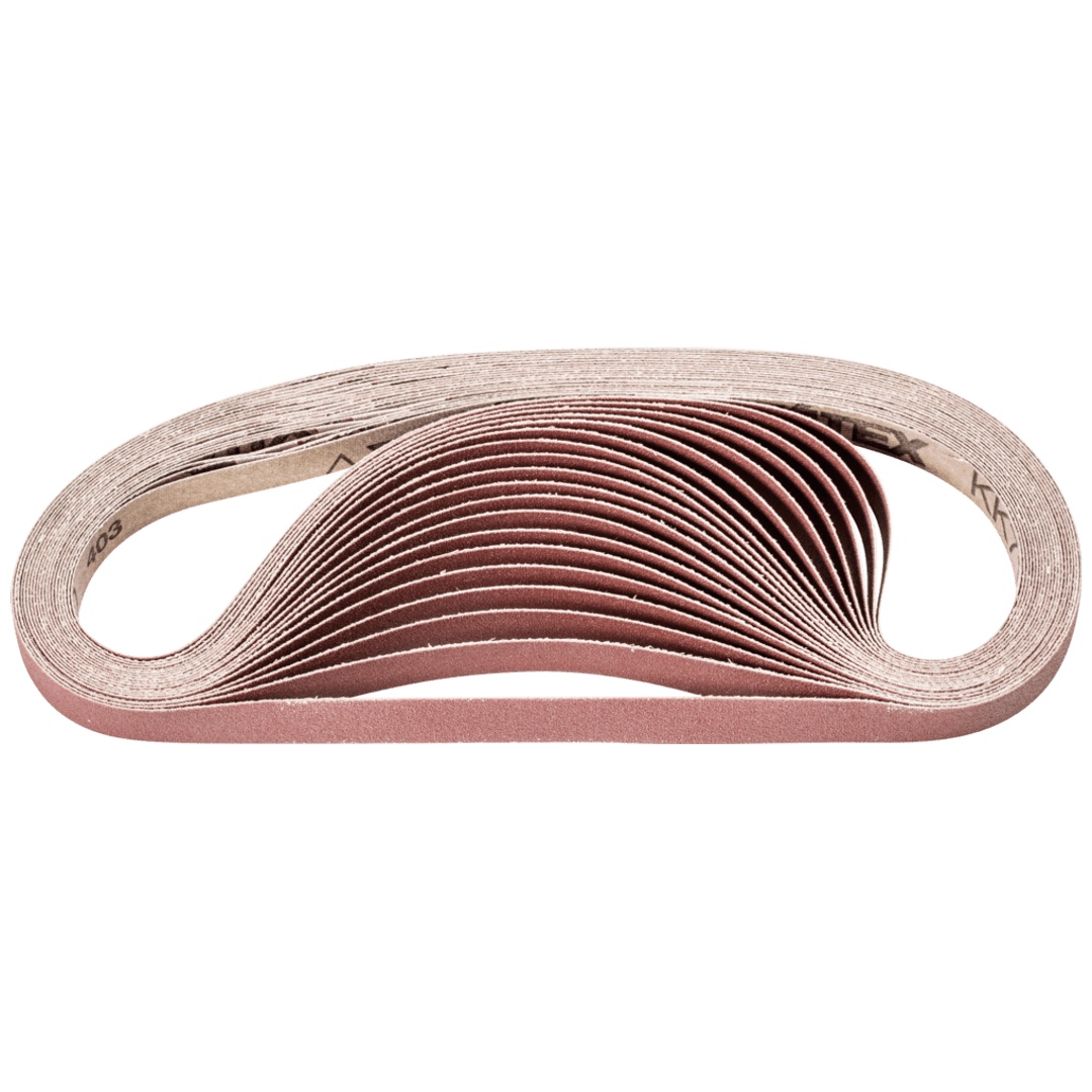 PFERD TOOLS Korund Schleifband BA 12x520mm A180 für universelle Anwendung mit Bandschleifer (100)