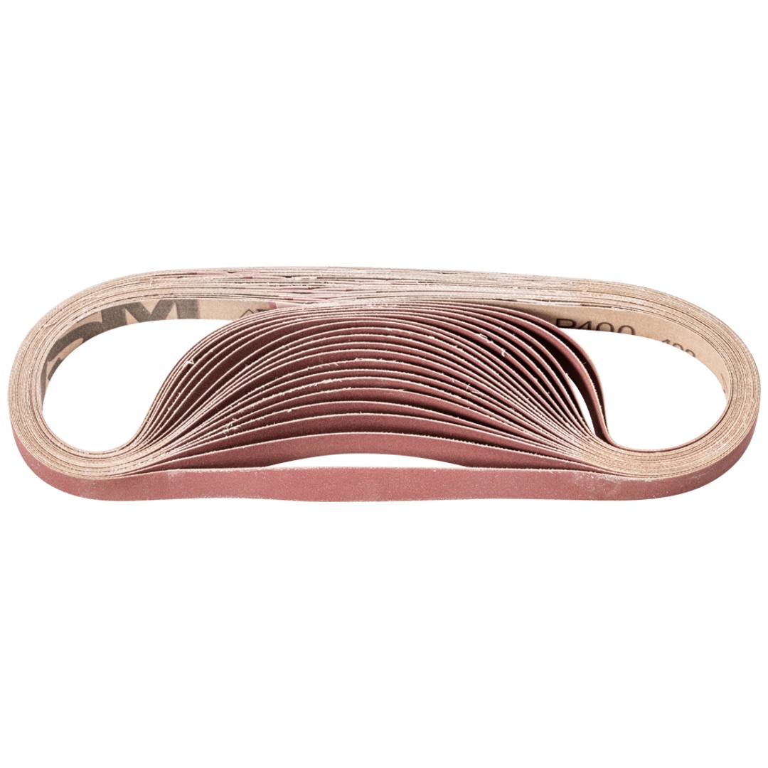 PFERD TOOLS Korund Schleifband BA 12x520mm A400 für universelle Anwendung mit Bandschleifer