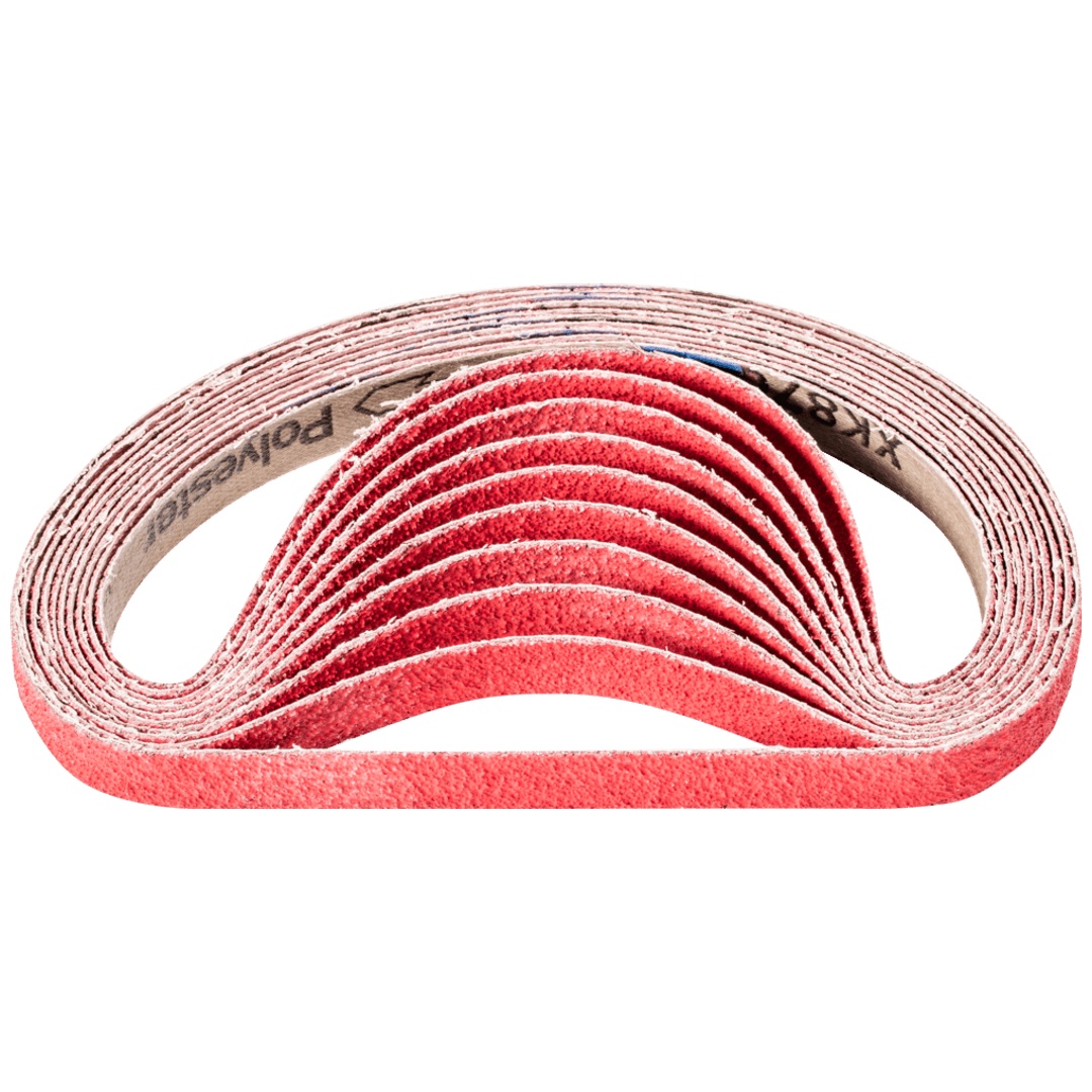 PFERD TOOLS Keramikkorn Schleifband BA 16x480mm CO-COOL40 für Edelstahl-Schliff mit Bandschleifer