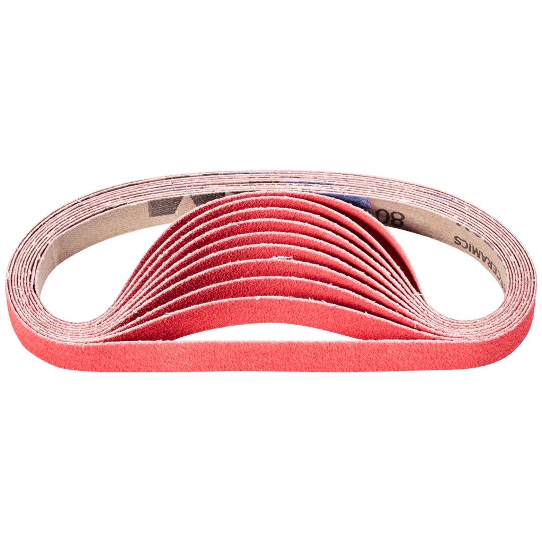 PFERD TOOLS Keramikkorn Schleifband BA 16x480mm CO-COOL80 für Edelstahl-Schliff mit Bandschleifer
