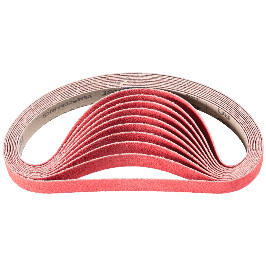 PFERD TOOLS Keramikkorn Schleifband BA 20x480mm CO-COOL80 für Edelstahl-Schliff mit Bandschleifer