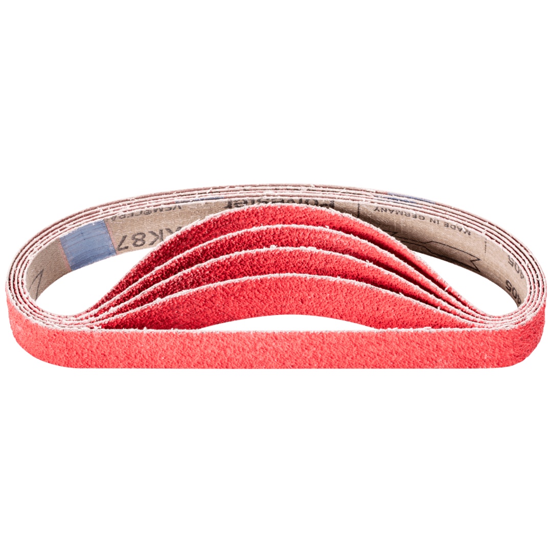 PFERD TOOLS Keramikkorn Schleifband BA 25x480mm CO-COOL40 für Edelstahl-Schliff mit Bandschleifer
