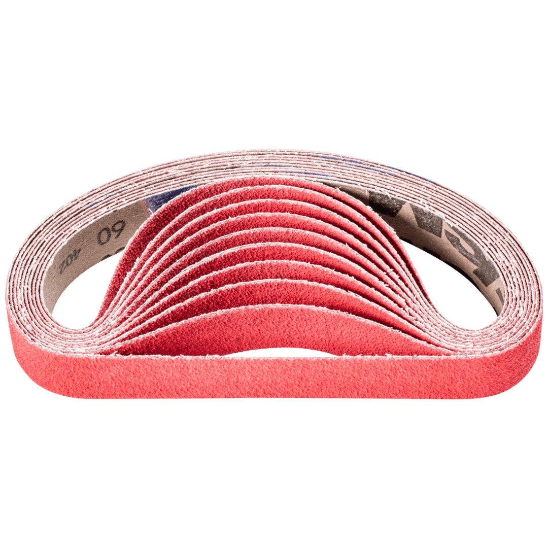PFERD TOOLS Keramikkorn Schleifband BA 25x480mm CO-COOL60 für Edelstahl-Schliff mit Bandschleifer