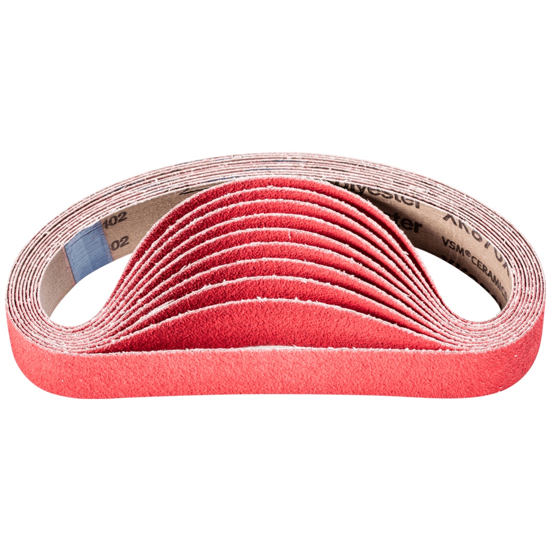 PFERD TOOLS Keramikkorn Schleifband BA 30x533 mm CO-COOL60 für Edelstahl-Schliff mit Rohrbandschleifer