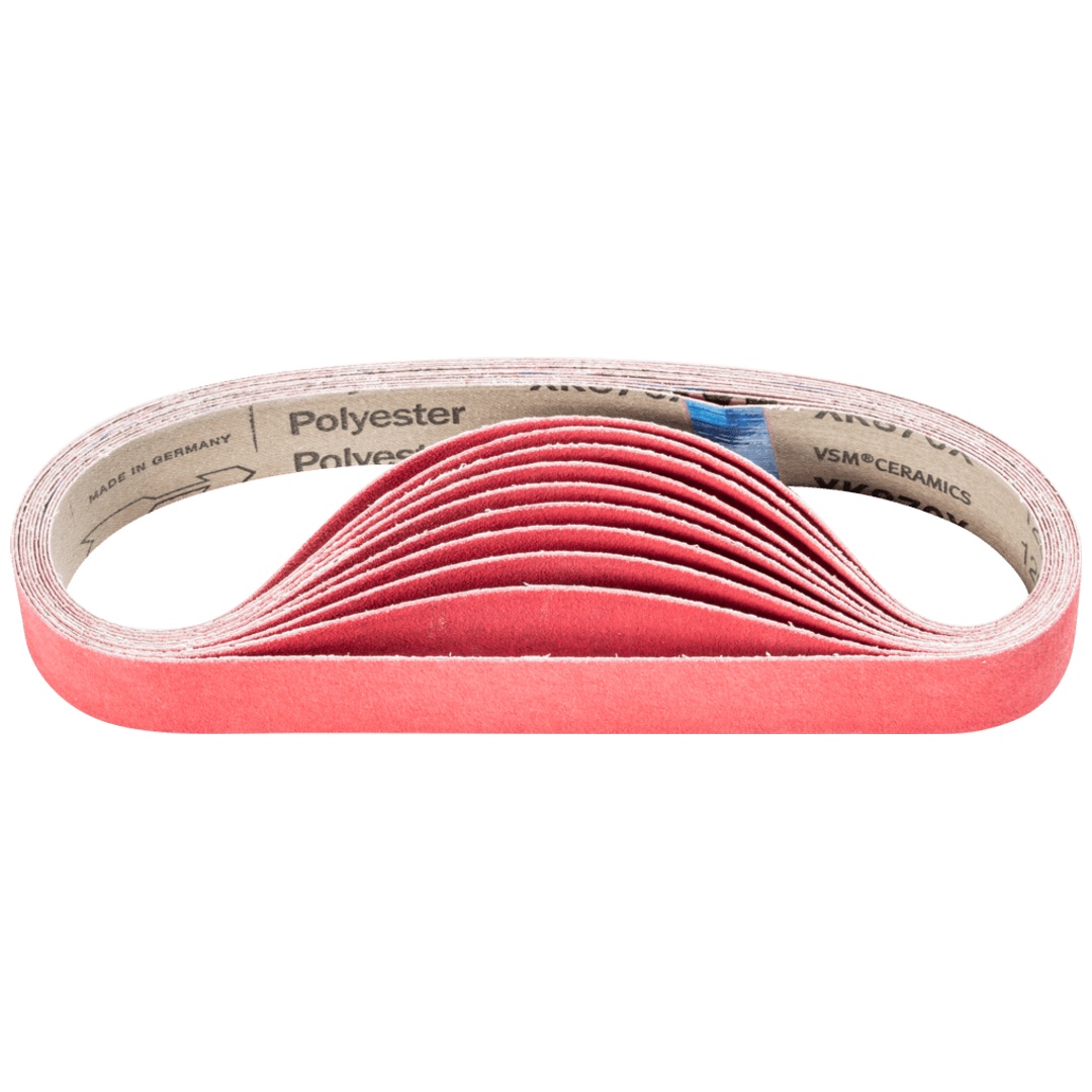 PFERD TOOLS Keramikkorn Schleifband BA 30x610mm CO-COOL120 für Edelstahl-Schliff mit Rohrbandschleifer