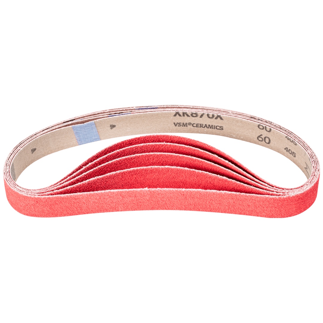 PFERD TOOLS Keramikkorn Schleifband BA 30x610mm CO-COOL60 für Edelstahl-Schliff mit Rohrbandschleifer