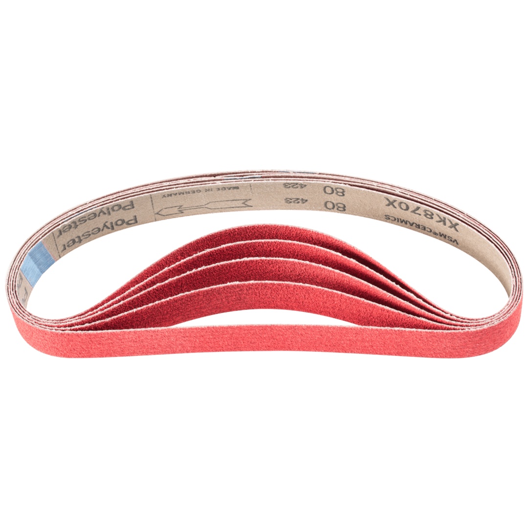 PFERD TOOLS Keramikkorn Schleifband BA 30x610mm CO-COOL80 für Edelstahl-Schliff mit Rohrbandschleifer