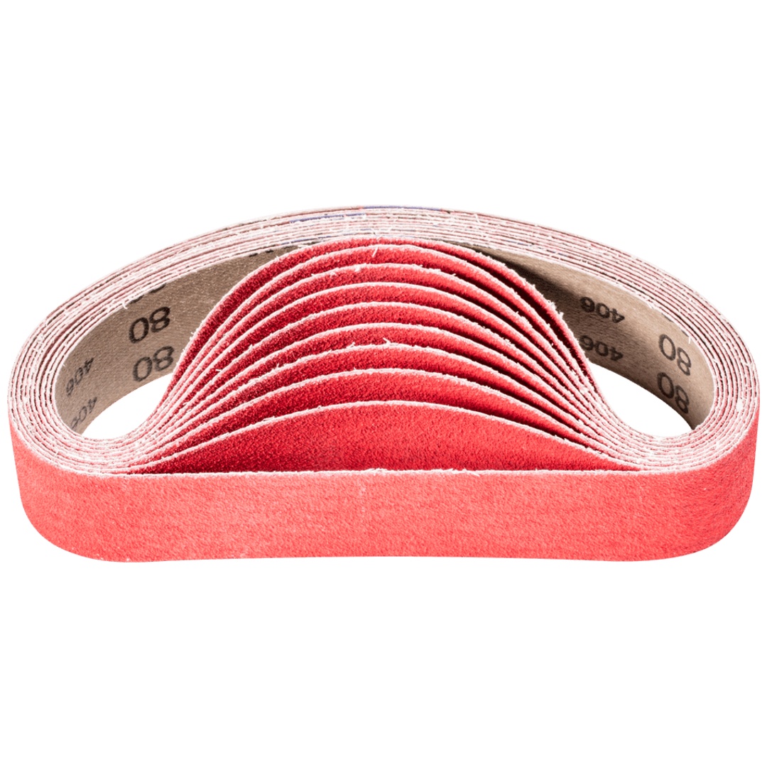PFERD TOOLS Keramikkorn Schleifband BA 35x450mm CO-COOL80 für Edelstahl-Schliff mit Rohrbandschleifer