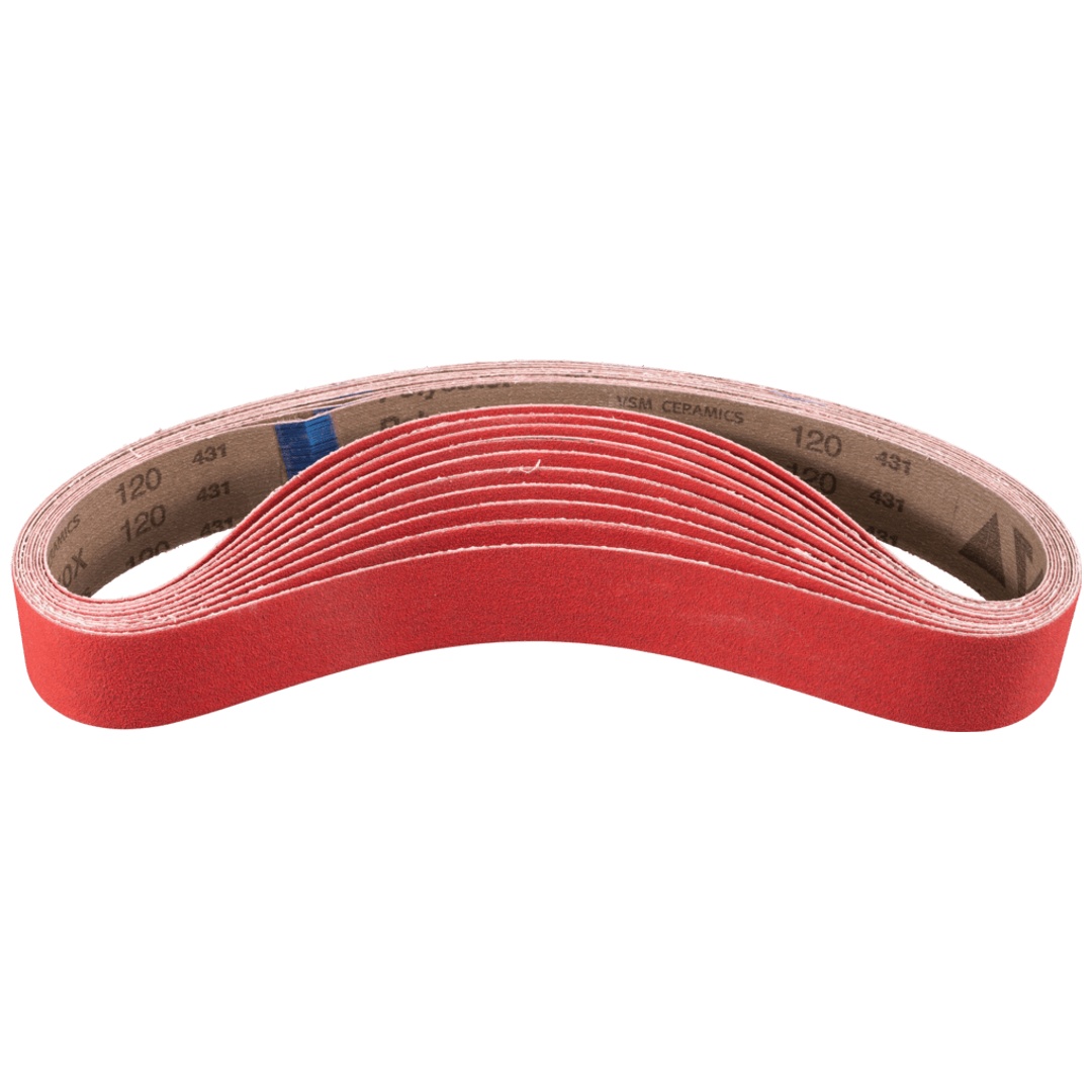 PFERD TOOLS Keramikkorn Schleifband BA 40x760 mm CO-COOL120 für Edelstahl-Schliff mit Rohrbandschleifer
