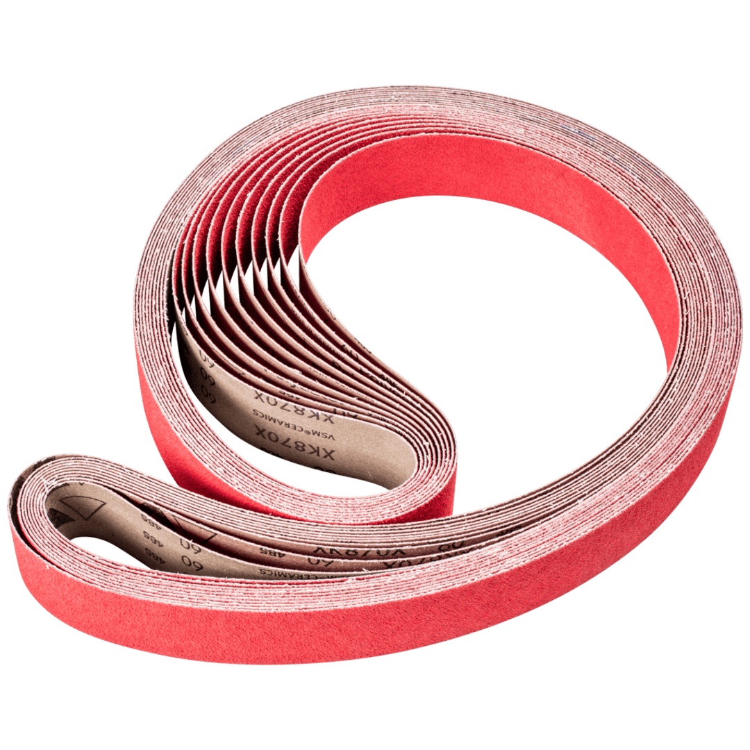 PFERD TOOLS Keramikkorn Schleifband BA 50x2000mm CO-COOL60 für Edelstahl-Schliff mit Bandschleifer