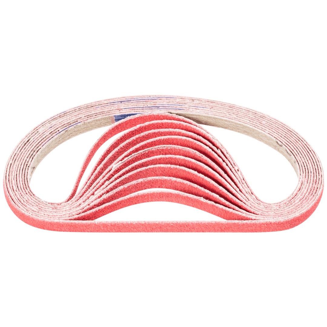 PFERD TOOLS Keramikkorn Schleifband BA 6x305 mm CO-COOL120 für Edelstahl-Schliff mit Bandschleifer (100)