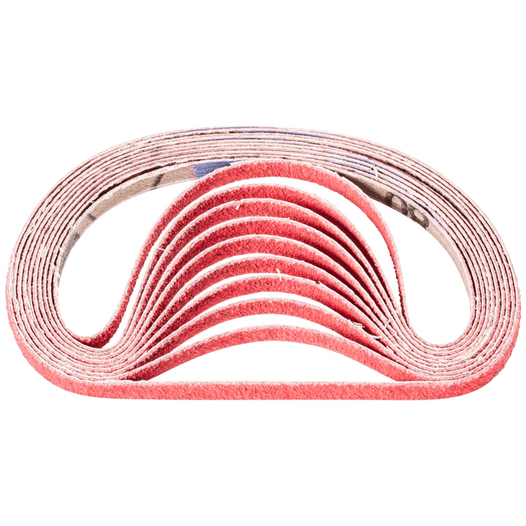 PFERD TOOLS Keramikkorn Schleifband BA 6x305 mm CO-COOL80 für Edelstahl-Schliff mit Bandschleifer (100)