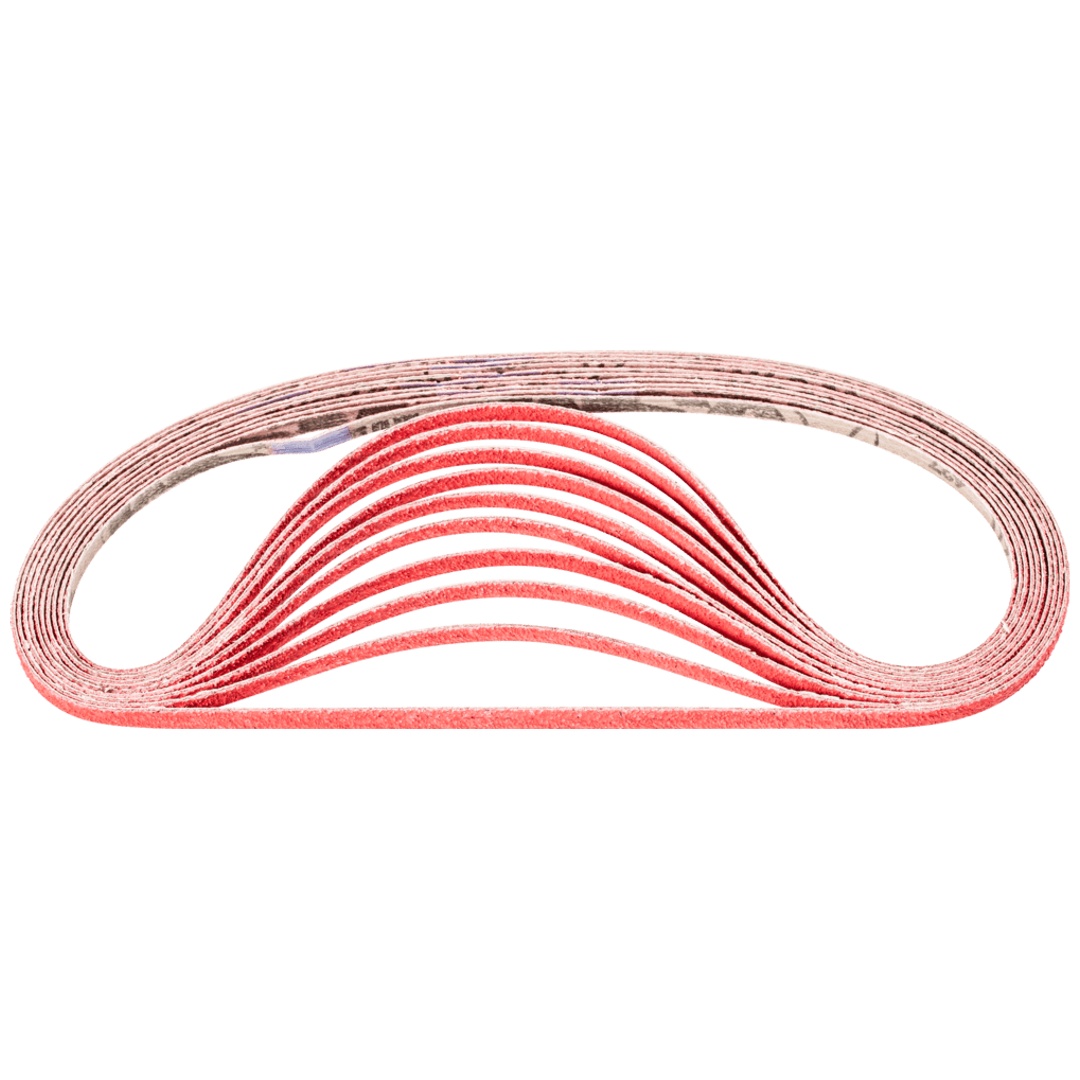 PFERD TOOLS Keramikkorn Schleifband BA 6x610mm CO-COOL60 für Edelstahl-Schliff mit Bandschleifer (100)