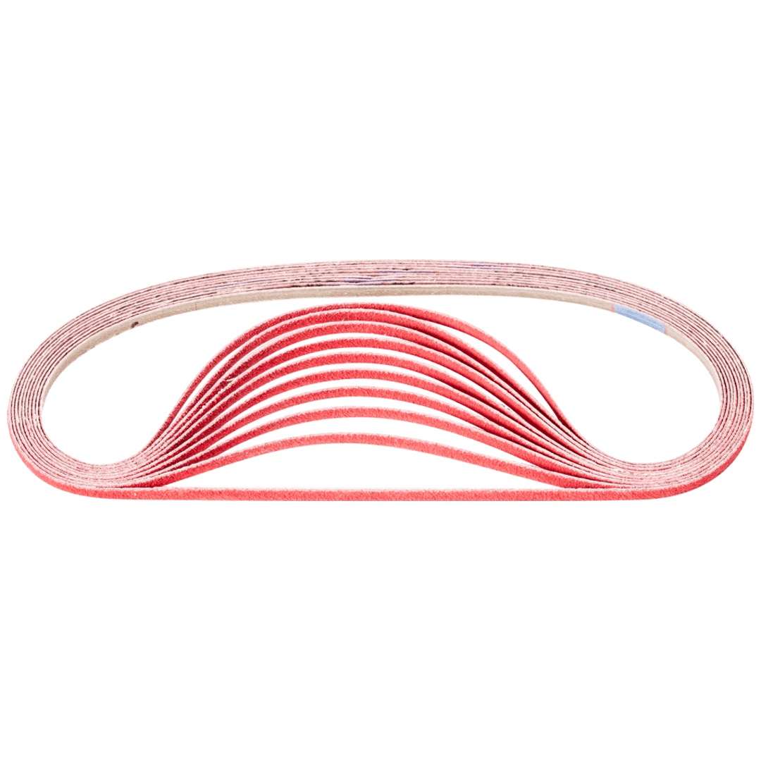 PFERD TOOLS Keramikkorn Schleifband BA 6x610mm CO-COOL80 für Edelstahl-Schliff mit Bandschleifer (100)