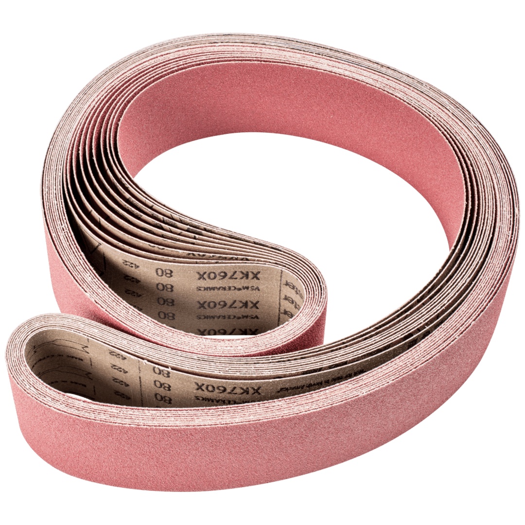PFERD TOOLS Keramikkorn Schleifband BA 75x2000mm CO80 höchster Abtrag auf Stahl mit Bandschleifer