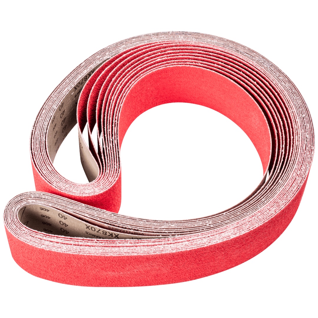 PFERD TOOLS Keramikkorn Schleifband BA 75x2000mm CO-COOL40 für Edelstahl-Schliff mit Bandschleifer