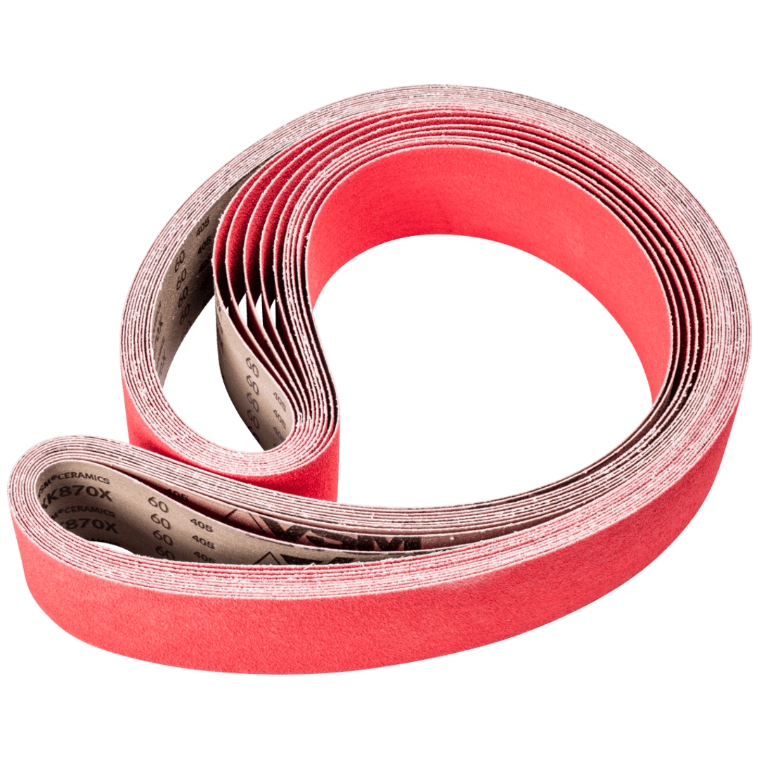 PFERD TOOLS Keramikkorn Schleifband BA 75x2000mm CO-COOL60 für Edelstahl-Schliff mit Bandschleifer