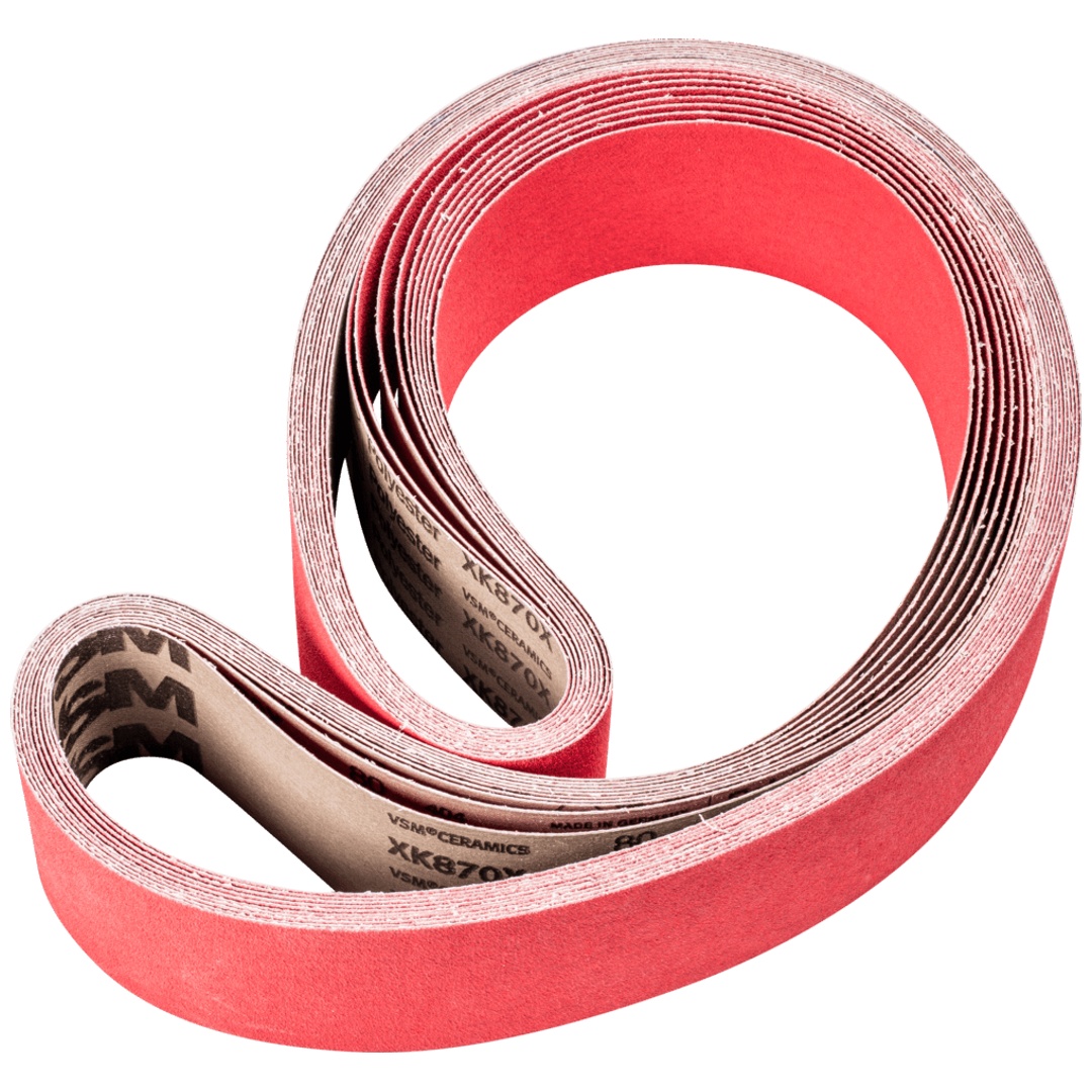 PFERD TOOLS Keramikkorn Schleifband BA 75x2000mm CO-COOL80 für Edelstahl-Schliff mit Bandschleifer