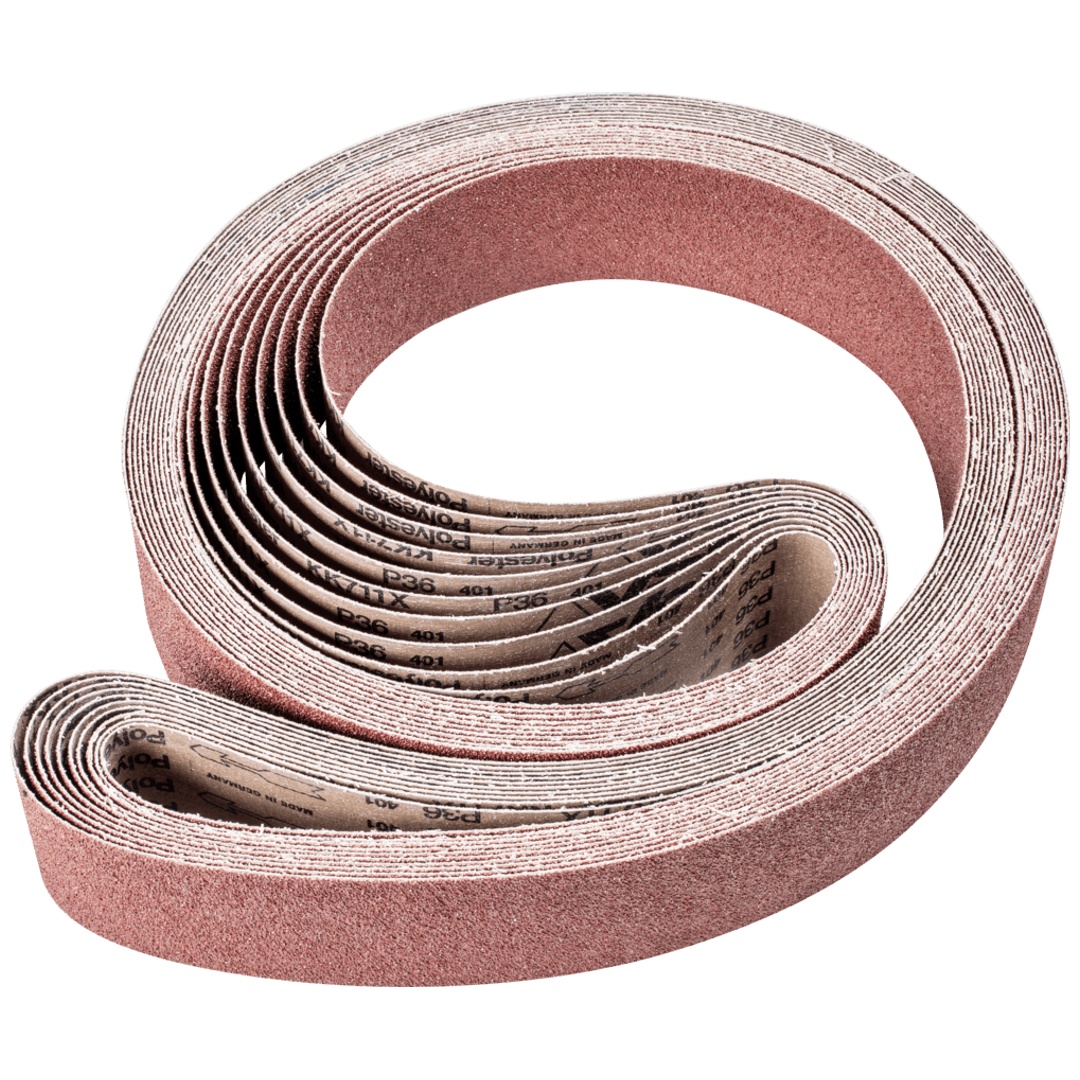 PFERD TOOLS Korund Schleifband BA 75x2500mm A36 für universelle Anwendung mit Bandschleifer