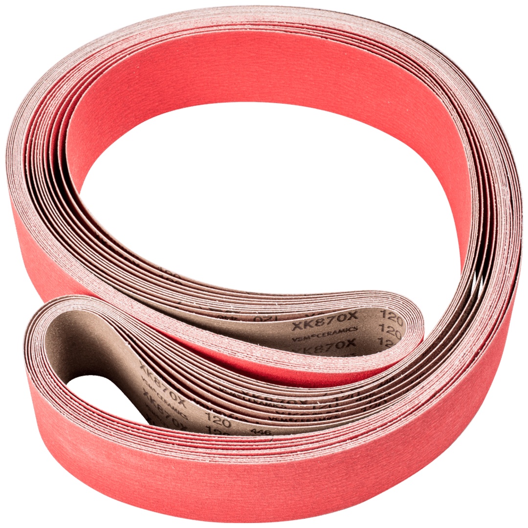 PFERD TOOLS Keramikkorn Schleifband BA 75x2500mm CO-COOL120 für Edelstahl-Schliff mit Bandschleifer