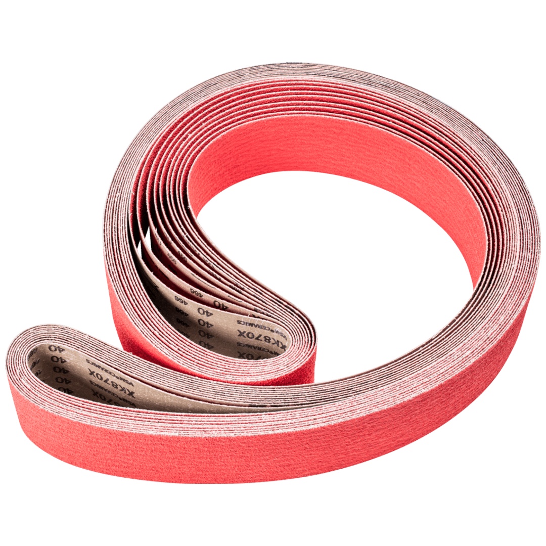 PFERD TOOLS Keramikkorn Schleifband BA 75x2500mm CO-COOL40 für Edelstahl-Schliff mit Bandschleifer