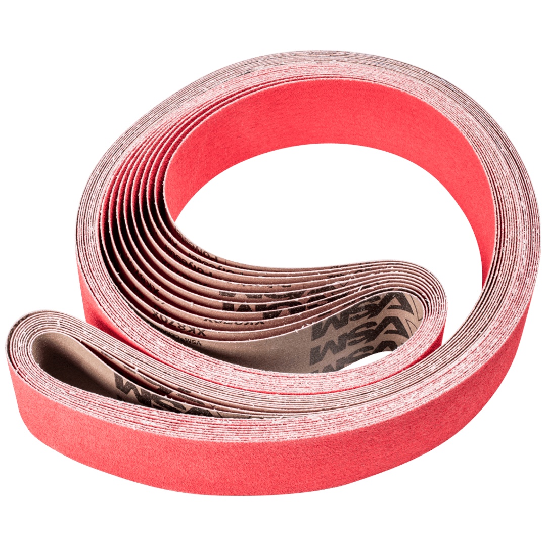 PFERD TOOLS Keramikkorn Schleifband BA 75x2500mm CO-COOL60 für Edelstahl-Schliff mit Bandschleifer