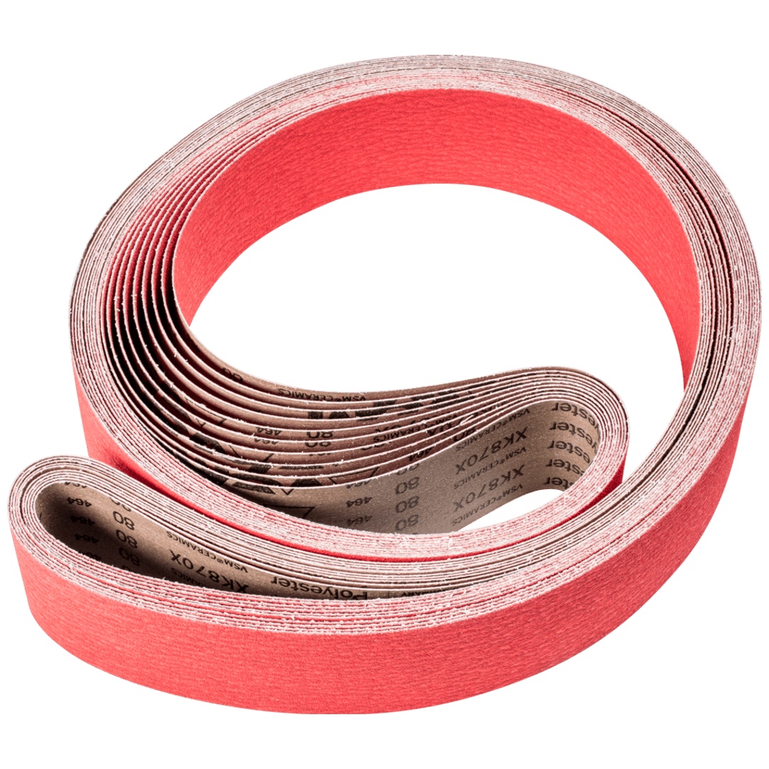 PFERD TOOLS Keramikkorn Schleifband BA 75x2500mm CO-COOL80 für Edelstahl-Schliff mit Bandschleifer