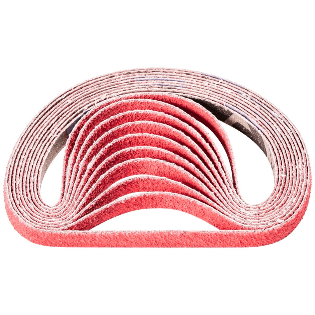 PFERD TOOLS Keramikkorn Schleifband BA 9x305 mm CO-COOL60 für Edelstahl-Schliff mit Bandschleifer