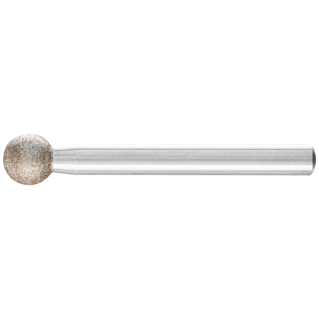 PFERD TOOLS CBN-Schleifstift Kugel Ø 10,0mm Schaft-Ø 6 mm B126 (mittel) zum Gravieren und Entgraten