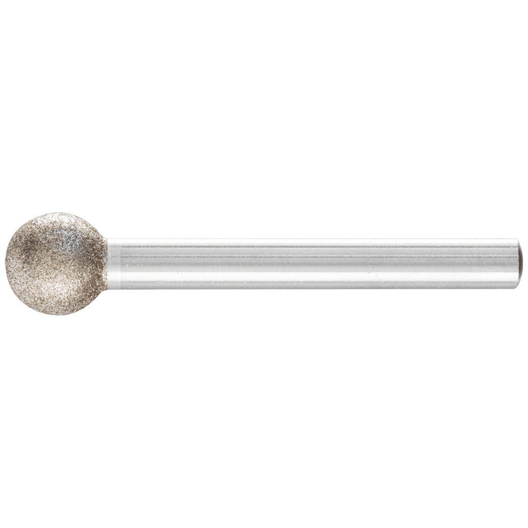 PFERD TOOLS CBN-Schleifstift Kugel Ø 12,0mm Schaft-Ø 6 mm B126 (mittel) zum Gravieren und Entgraten