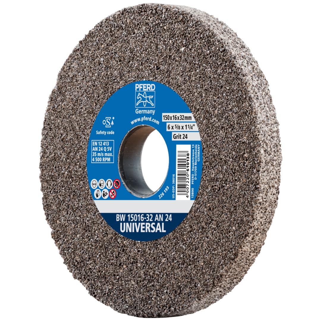 PFERD TOOLS Schleifbockscheibe Ø 150x16 mm Bohrung-Ø 32 mm A24 für universelle Schleifaufgaben