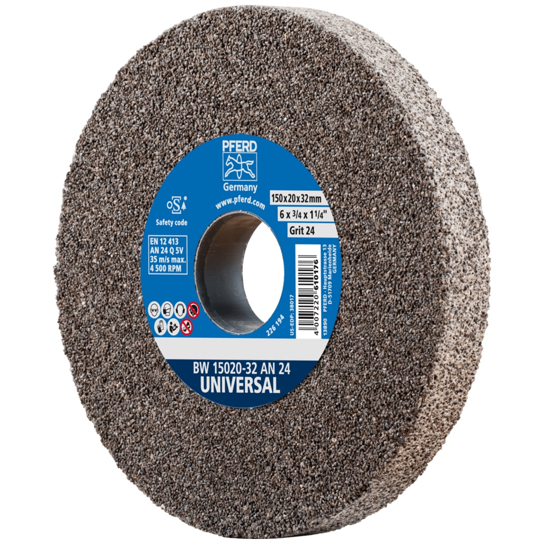 PFERD TOOLS Schleifbockscheibe Ø 150x20mm Bohrung-Ø 32 mm A24 für universelle Schleifaufgaben