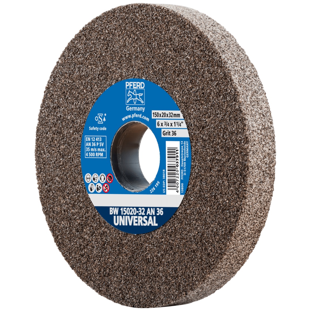 PFERD TOOLS Schleifbockscheibe Ø 150x20mm Bohrung-Ø 32 mm A36 für universelle Schleifaufgaben