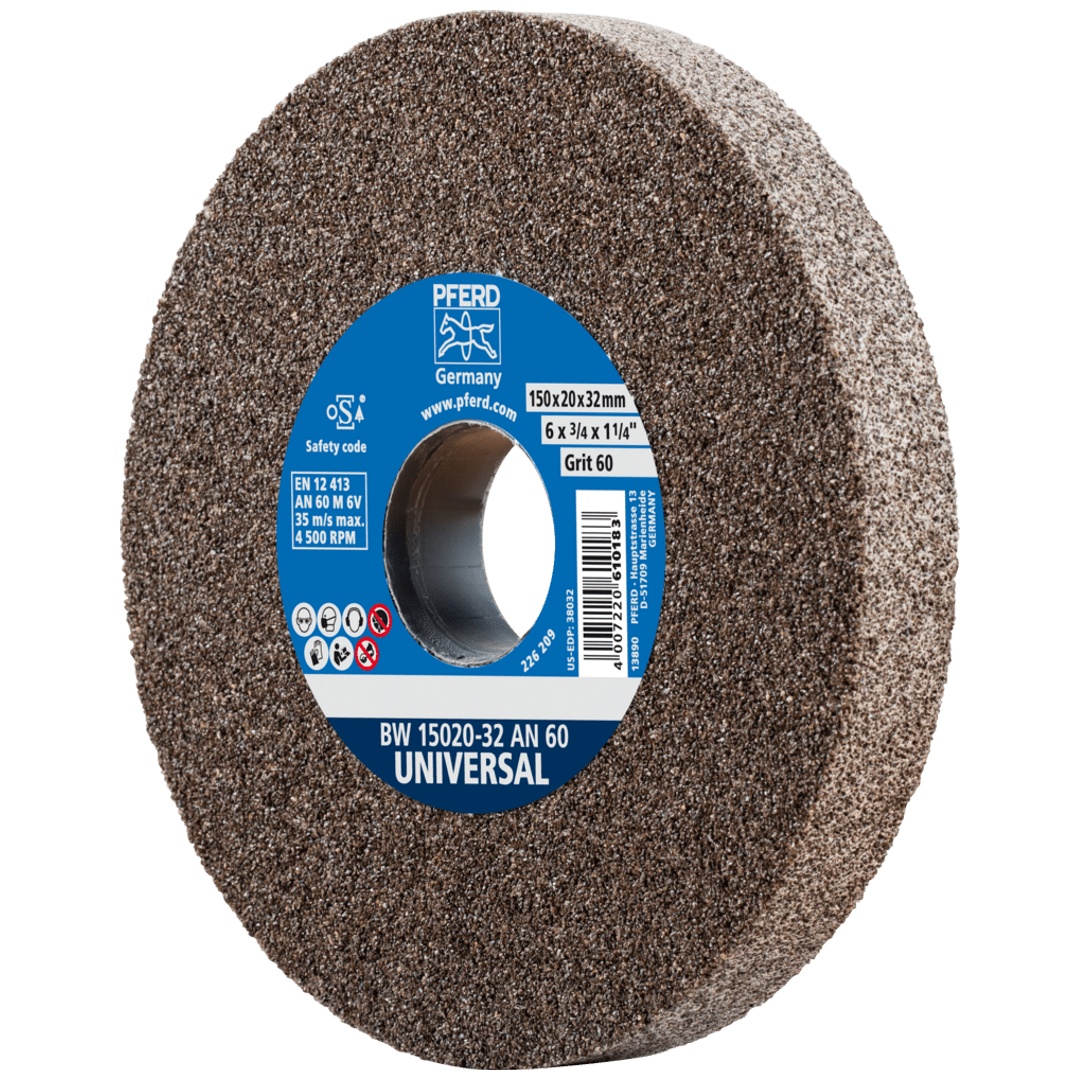 PFERD TOOLS Schleifbockscheibe Ø 150x20mm Bohrung-Ø 32 mm A60 für universelle Schleifaufgaben