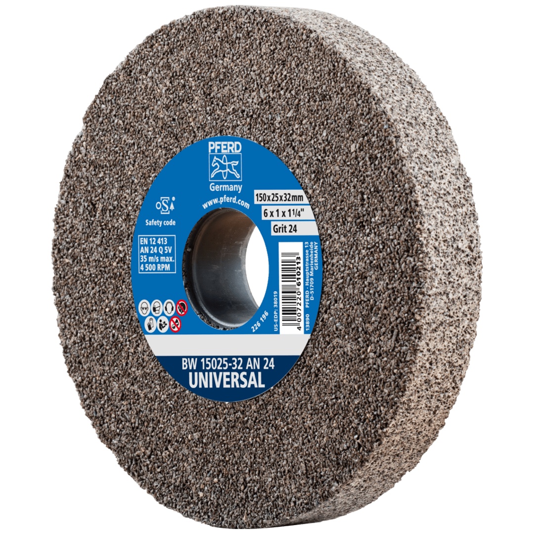 PFERD TOOLS Schleifbockscheibe Ø 150x25 mm Bohrung-Ø 32 mm A24 für universelle Schleifaufgaben