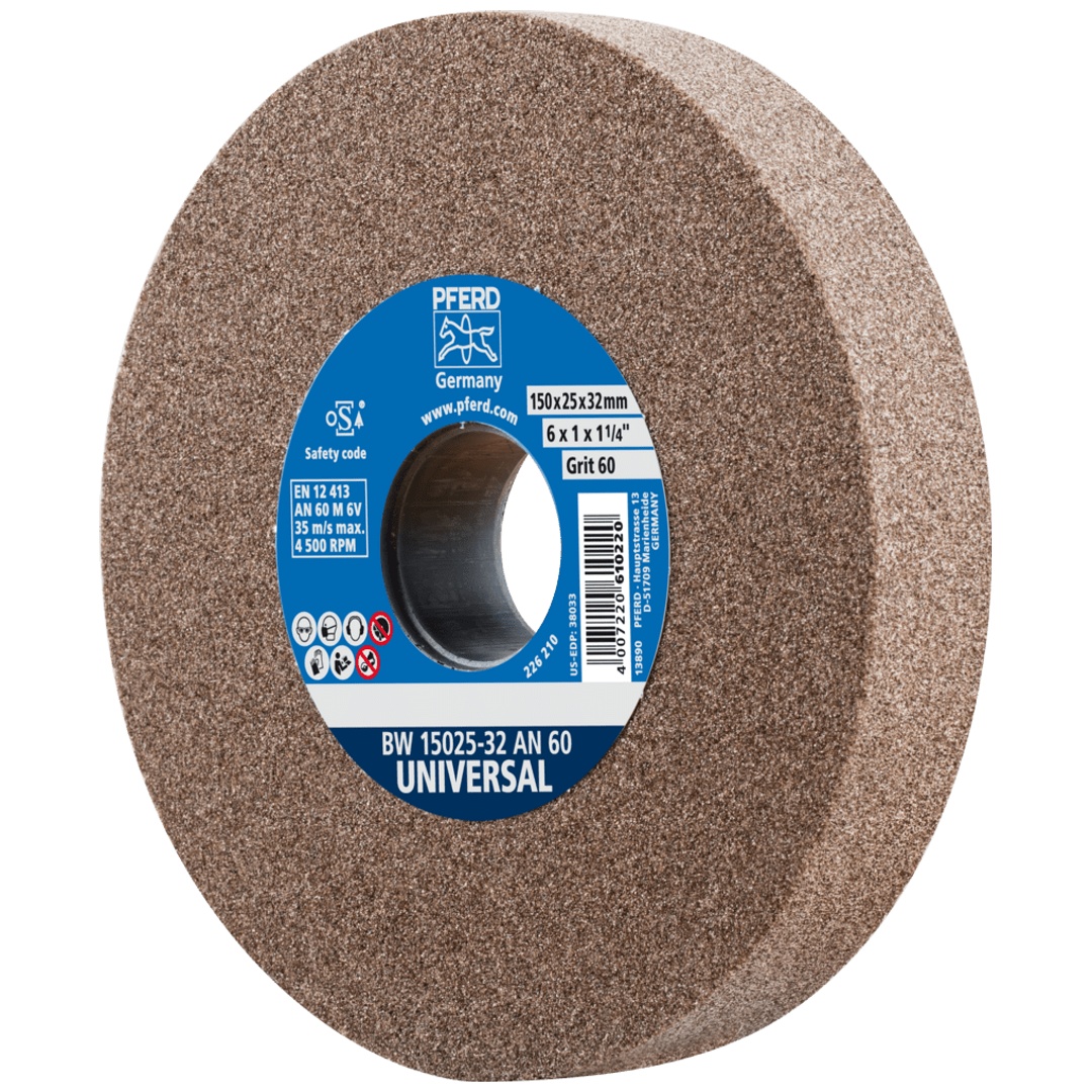 PFERD TOOLS Schleifbockscheibe Ø 150x25 mm Bohrung-Ø 32 mm A60 für universelle Schleifaufgaben