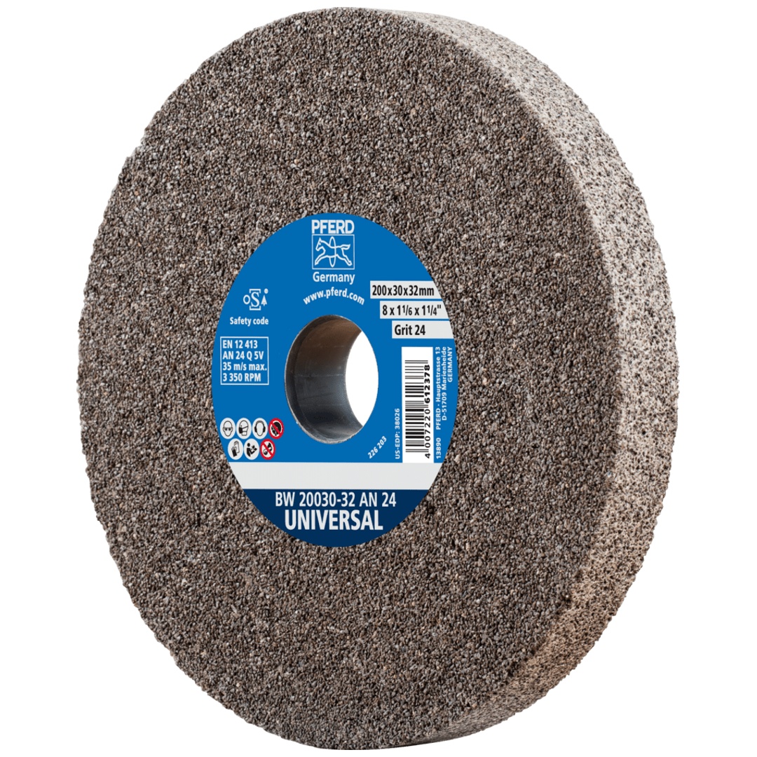 PFERD TOOLS Schleifbockscheibe Ø 200x30mm Bohrung-Ø 51 mm A24 für universelle Schleifaufgaben
